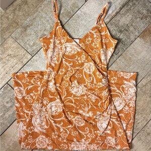 Joie Orange and White Floral Dress